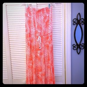 Strapless maxi dress